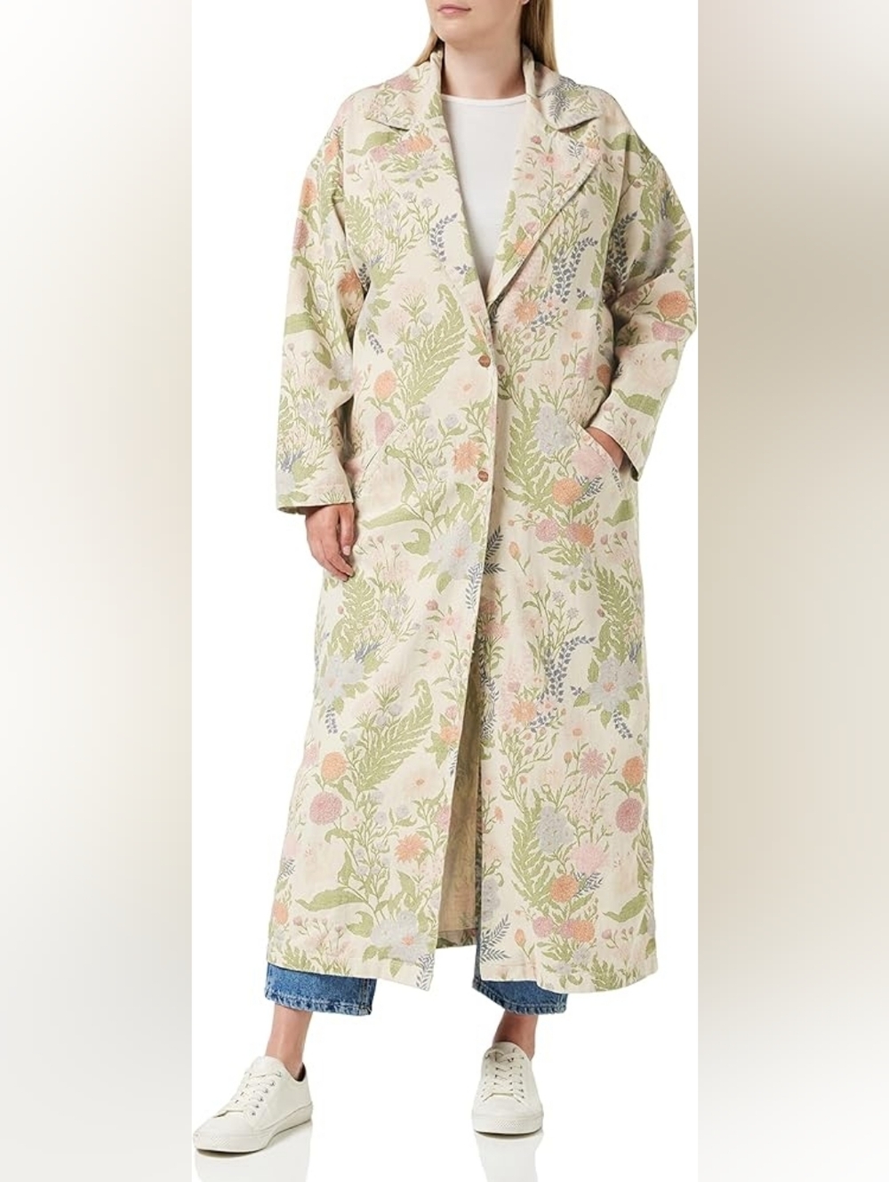 NWOT | WRANGLER | LARGE | FLORAL DUSTER COAT W/SLIT